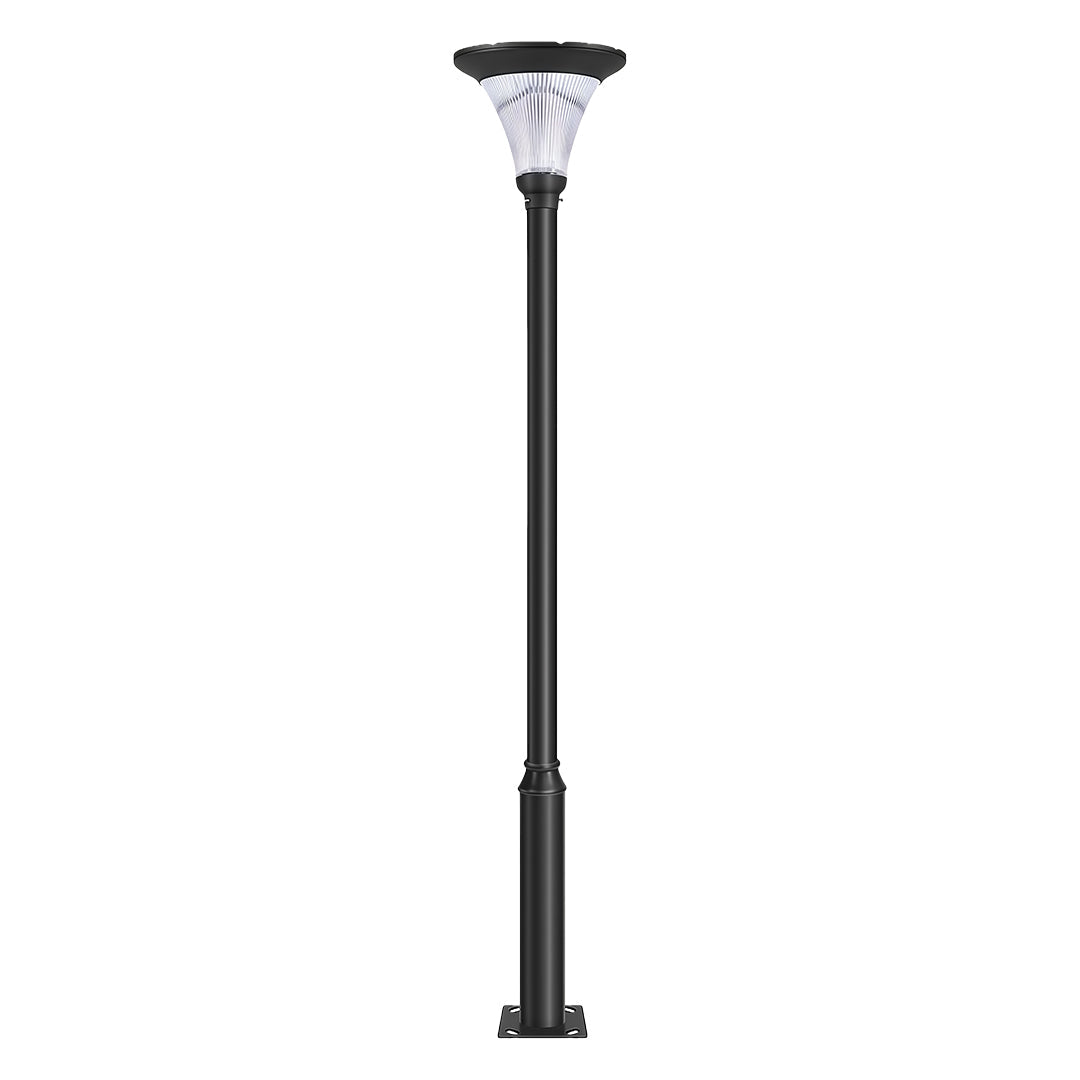Commercial Outdoor Street Light — Die-Cast Aluminum, Solar 20W or Hardwired 50W LED, 20000mAh, IP65 Weatherproof