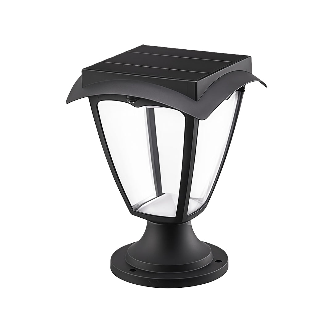Solar Outdoor Pillar Light — Die-Cast Aluminum, 2W LED, Dual Color Temperature (3000K/6000K), IP65 Weatherproof