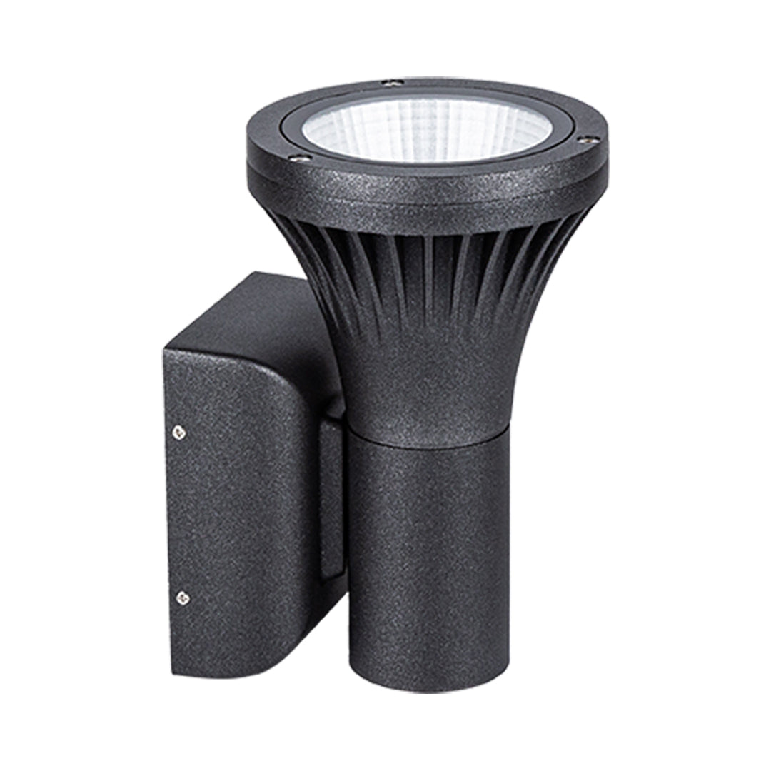 Minimalist Up/Down Outdoor Wall Sconce — Die-Cast Aluminum, Black, 6W/8W LED, IP65, Single or Double-Head