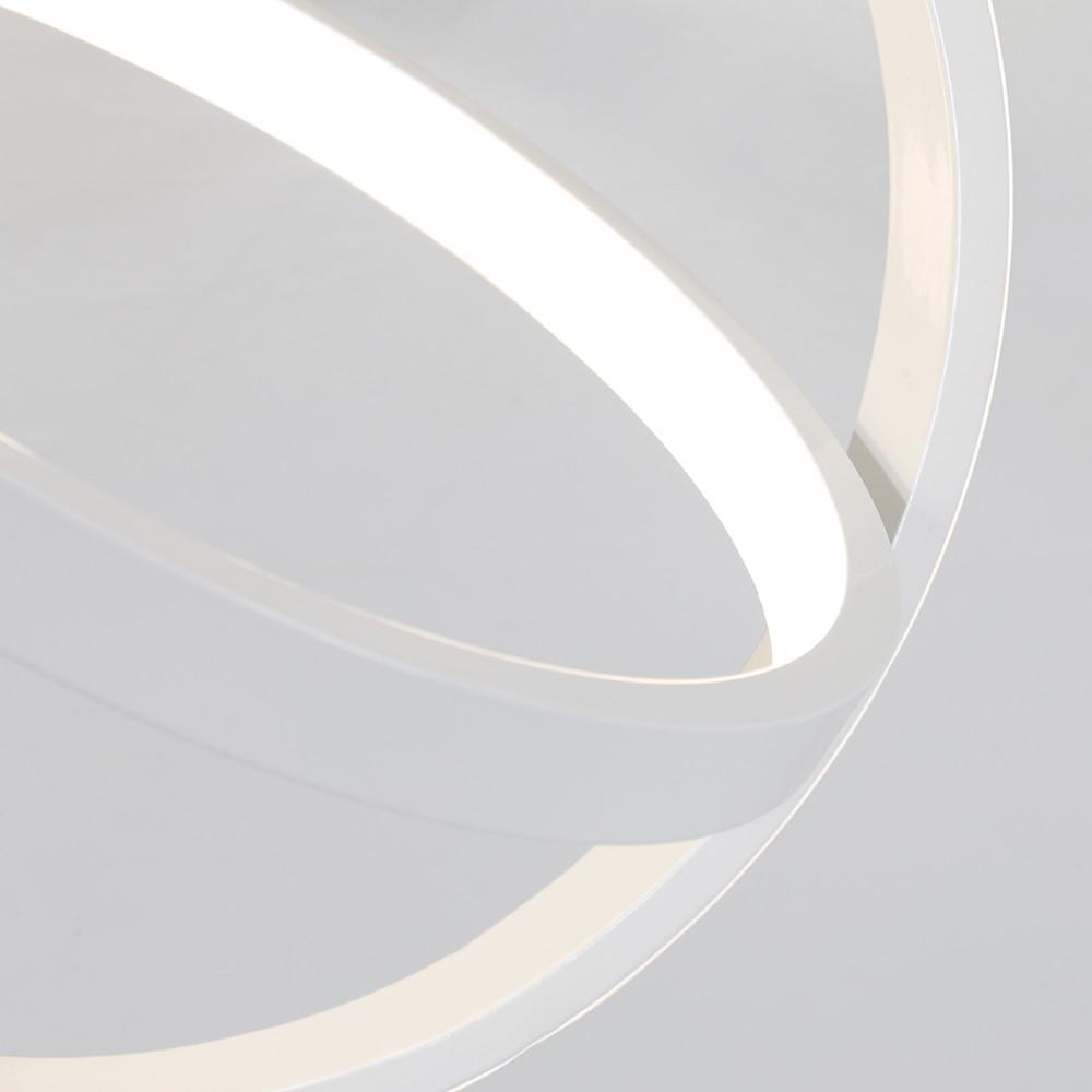 Interlaced Circles LED Flush-Mount Ceiling Light — Black Metal, 2-Light, 7.5W, 10" Diameter