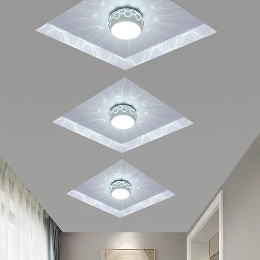 Globe Drum Flush-Mount Ceiling Light — Metal and Acrylic, LED, 5W, Warm White / White / RGB, Modern Lantern Design