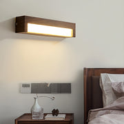 Wood Grain Wall Sconce — Iron with Acrylic Shade, LED, 3-Step Dimming, 35cm / 50cm