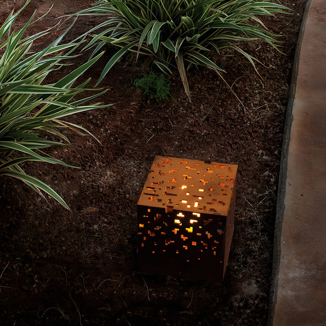Minimalist Spherical Outdoor Lantern — Black Stainless Steel, IP65, 7.9" or 15.7"