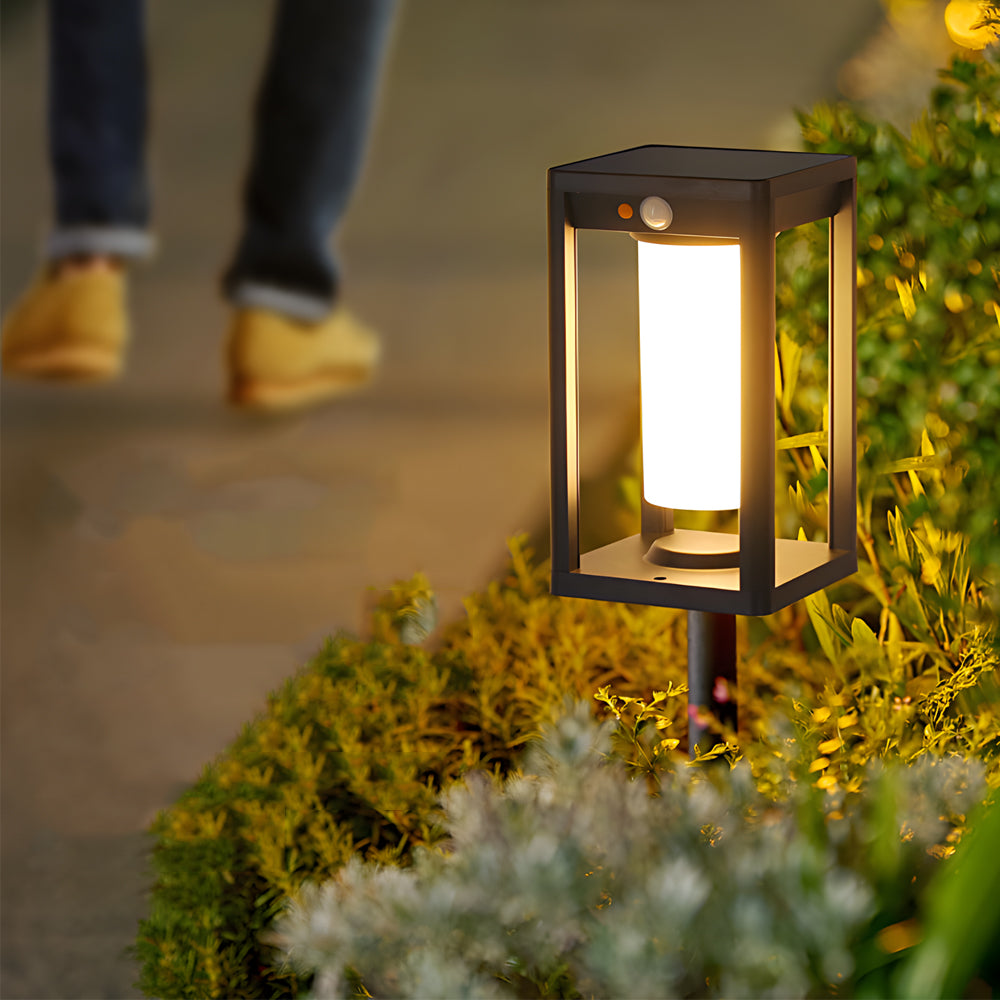 Minimalist Solar LED Path Light — Aluminum, IP55, Motion Sensor, Three-Color Dimming, 2000mAh, 22.8" & 30.7"