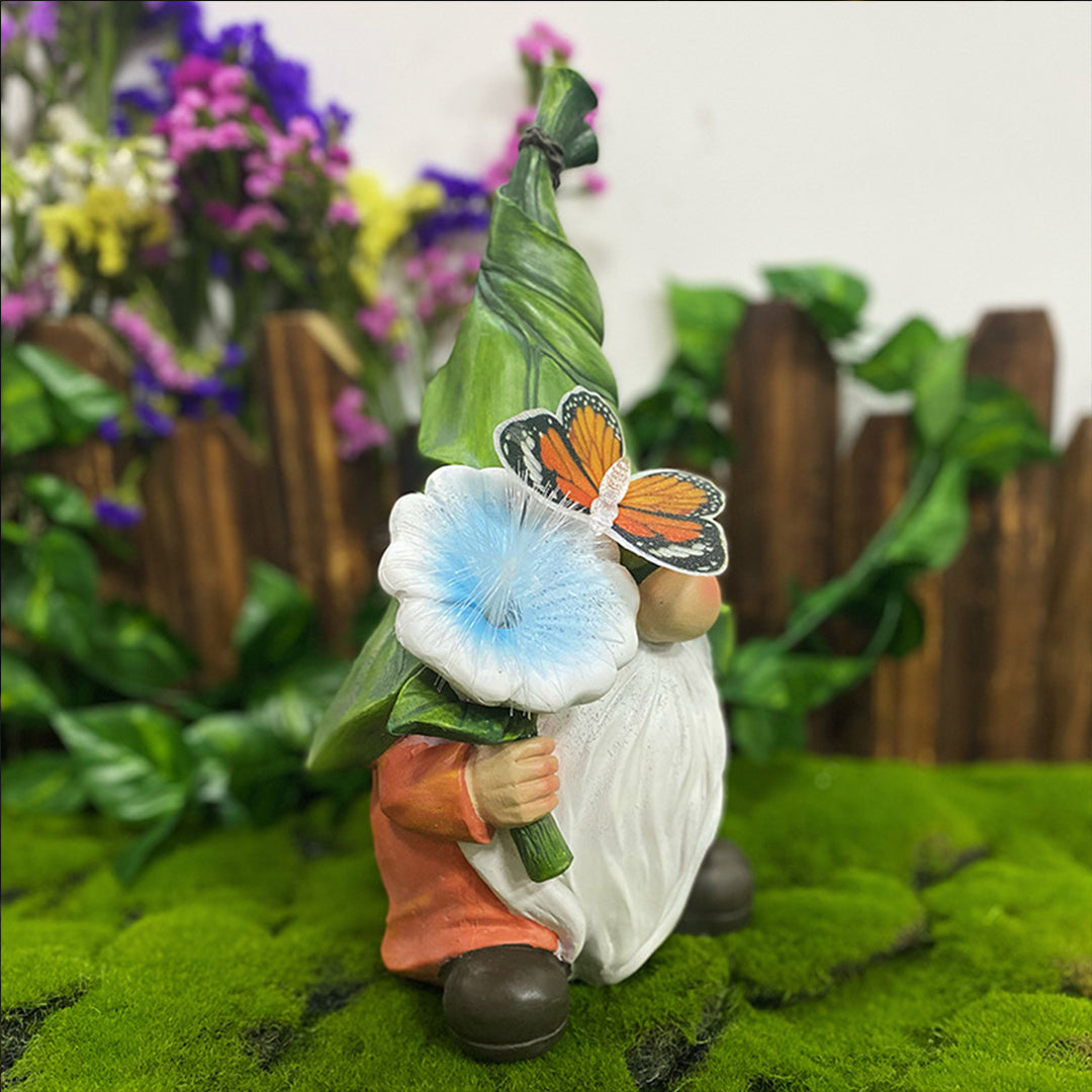 Solar Gnome Garden Novelty Lights — Resin, LED, Dusk-to-Dawn, IP44, 4 Designs