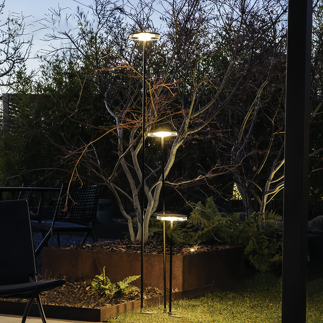 High-Pole Outdoor Path Light — Stainless Steel, Acrylic Shade, LED Warm White, IP65 Weatherproof