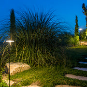 High-Pole Outdoor Path Light — Stainless Steel, Acrylic Shade, LED Warm White, IP65 Weatherproof