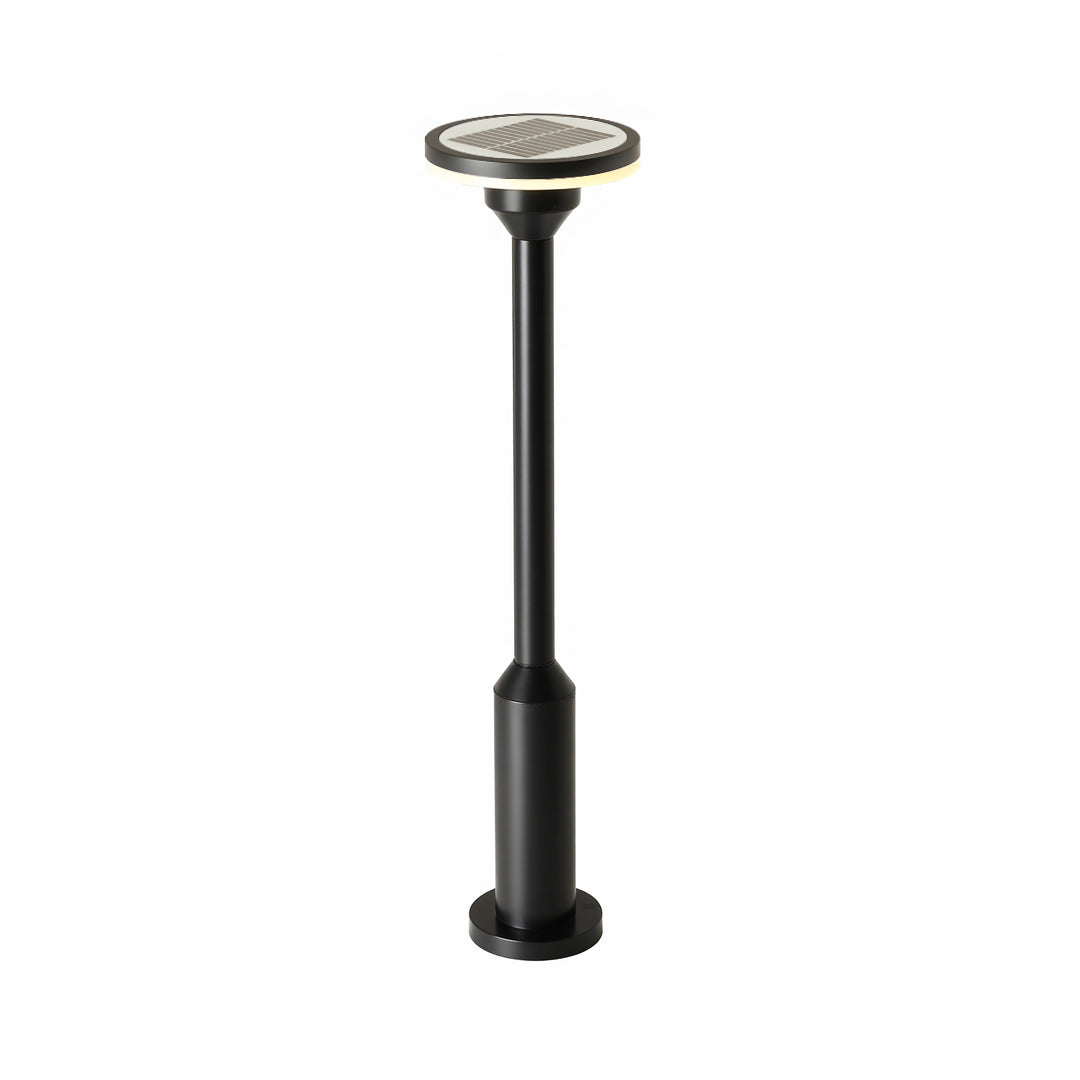 Outdoor Garden Path Light — Sand-Black Aluminum, LED, Solar / Hardwired, IP65, 9.4" or 23.6"