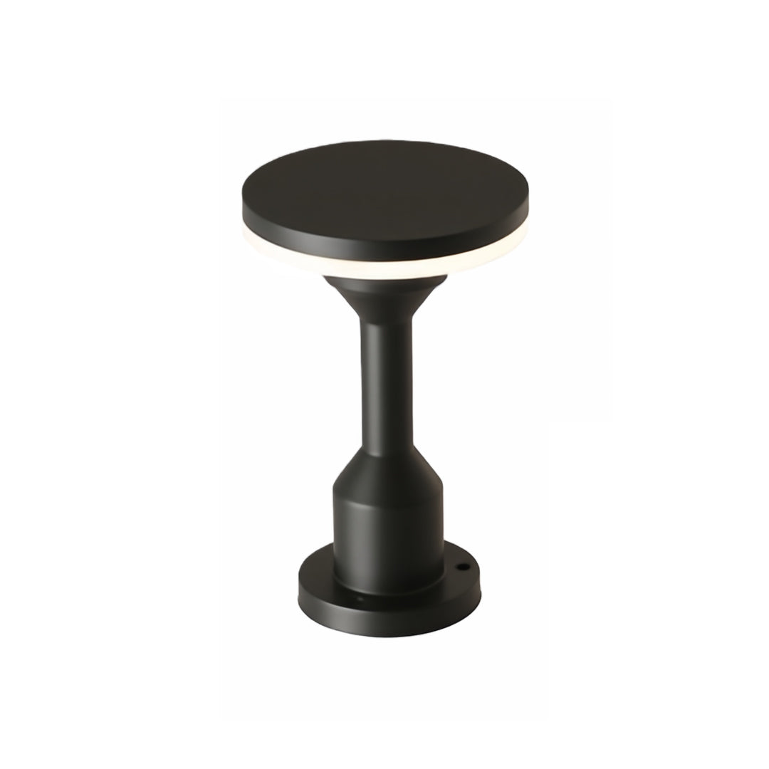 Outdoor Garden Path Light — Sand-Black Aluminum, LED, Solar / Hardwired, IP65, 9.4" or 23.6"
