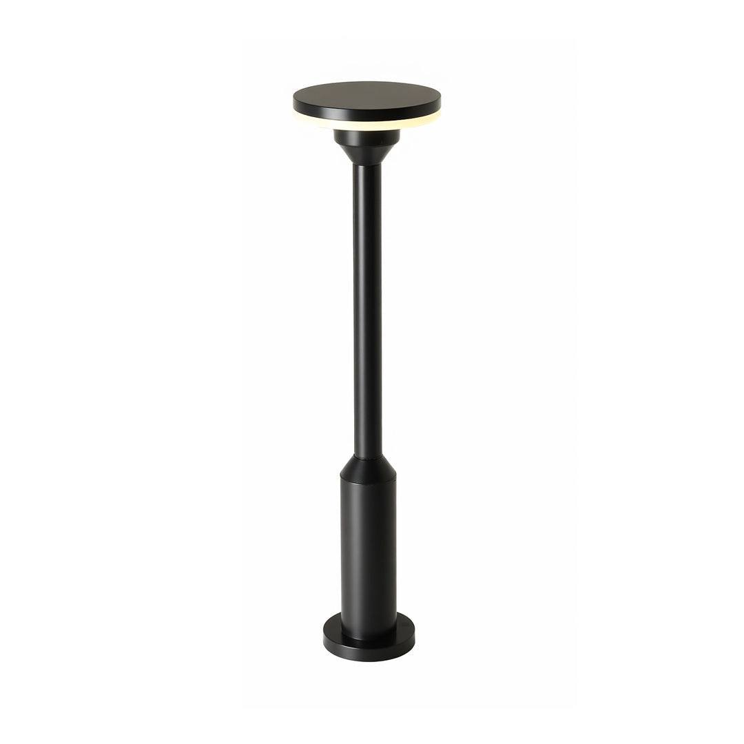 Outdoor Garden Path Light — Sand-Black Aluminum, LED, Solar / Hardwired, IP65, 9.4" or 23.6"