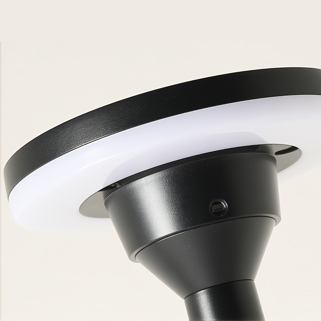 Outdoor Garden Path Light — Sand-Black Aluminum, LED, Solar / Hardwired, IP65, 9.4" or 23.6"