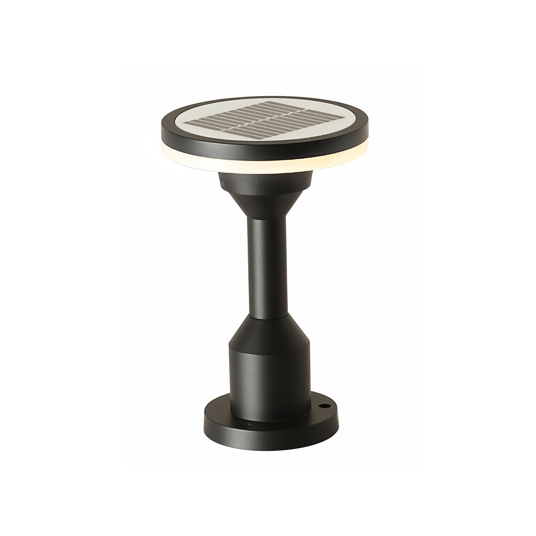 Outdoor Garden Path Light — Sand-Black Aluminum, LED, Solar / Hardwired, IP65, 9.4" or 23.6"