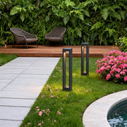Minimalist Outdoor Bollard Light — Black Aluminum, 10W LED, IP54, Available in 11.8", 23.6", or 31.5"