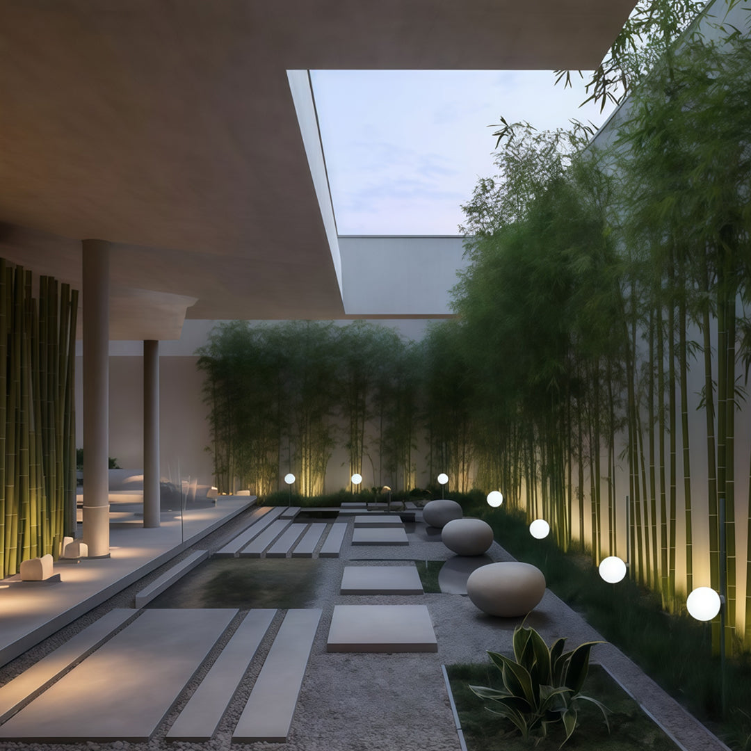 Minimalist Round Ball Path Light — Black, Acrylic Sphere, LED, Single- or Double-Head, 5W / 10W, IP65, Ra90, 2700K–3999K