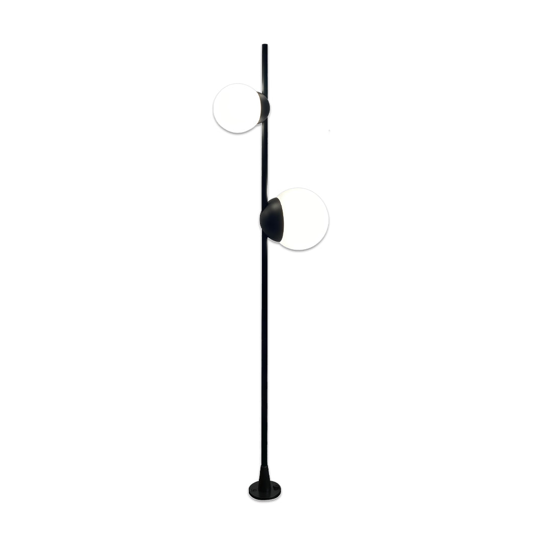 Minimalist Round Ball Path Light — Black, Acrylic Sphere, LED, Single- or Double-Head, 5W / 10W, IP65, Ra90, 2700K–3999K