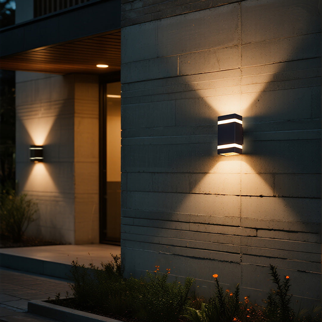 Modern Industrial Die-Cast Aluminum Garden Wall Lights - IP65 Rated Facade Lighting