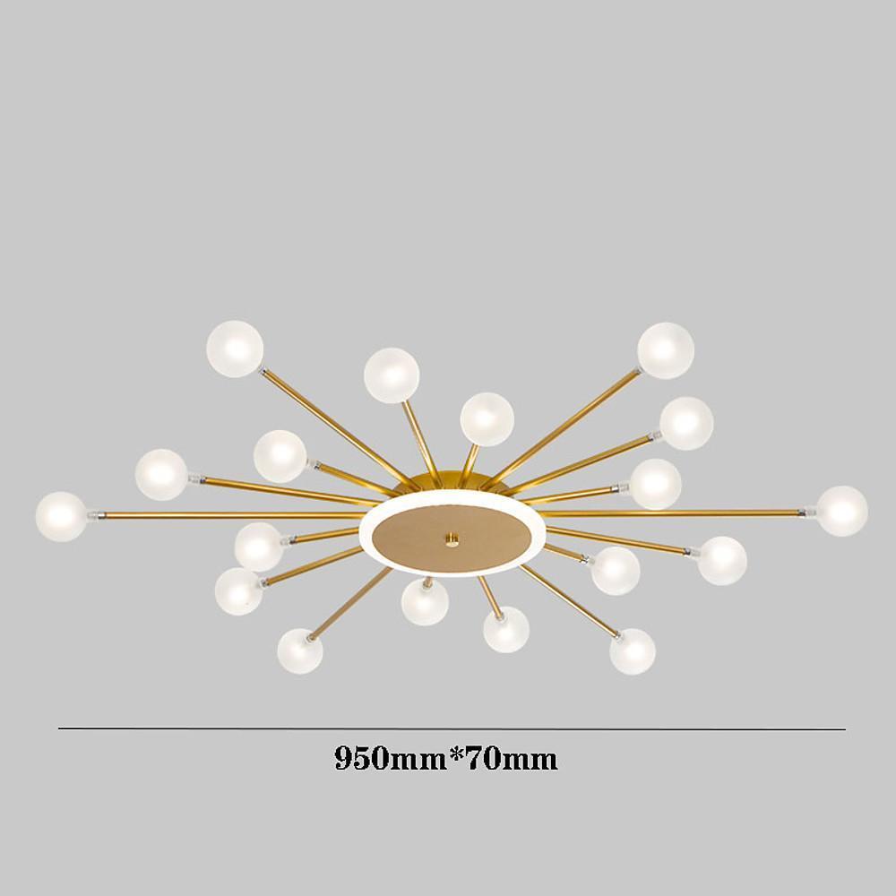 Tree Branch Chandelier — Glass and Metal, 18-Light / 24-Light / 30-Light, Black or Gold