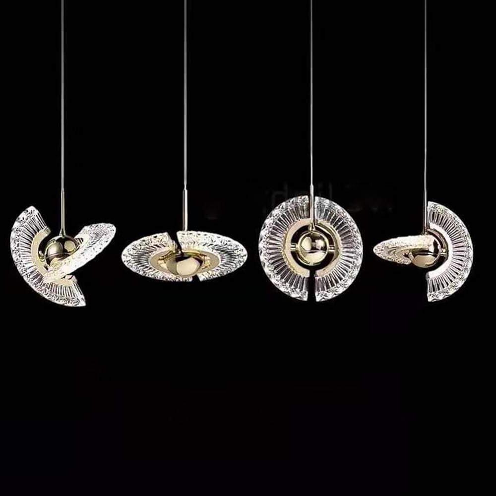 Circle LED Mini Pendant — Metal and Acrylic, Adjustable Cord, 3000K / 6000K, 7" Diameter