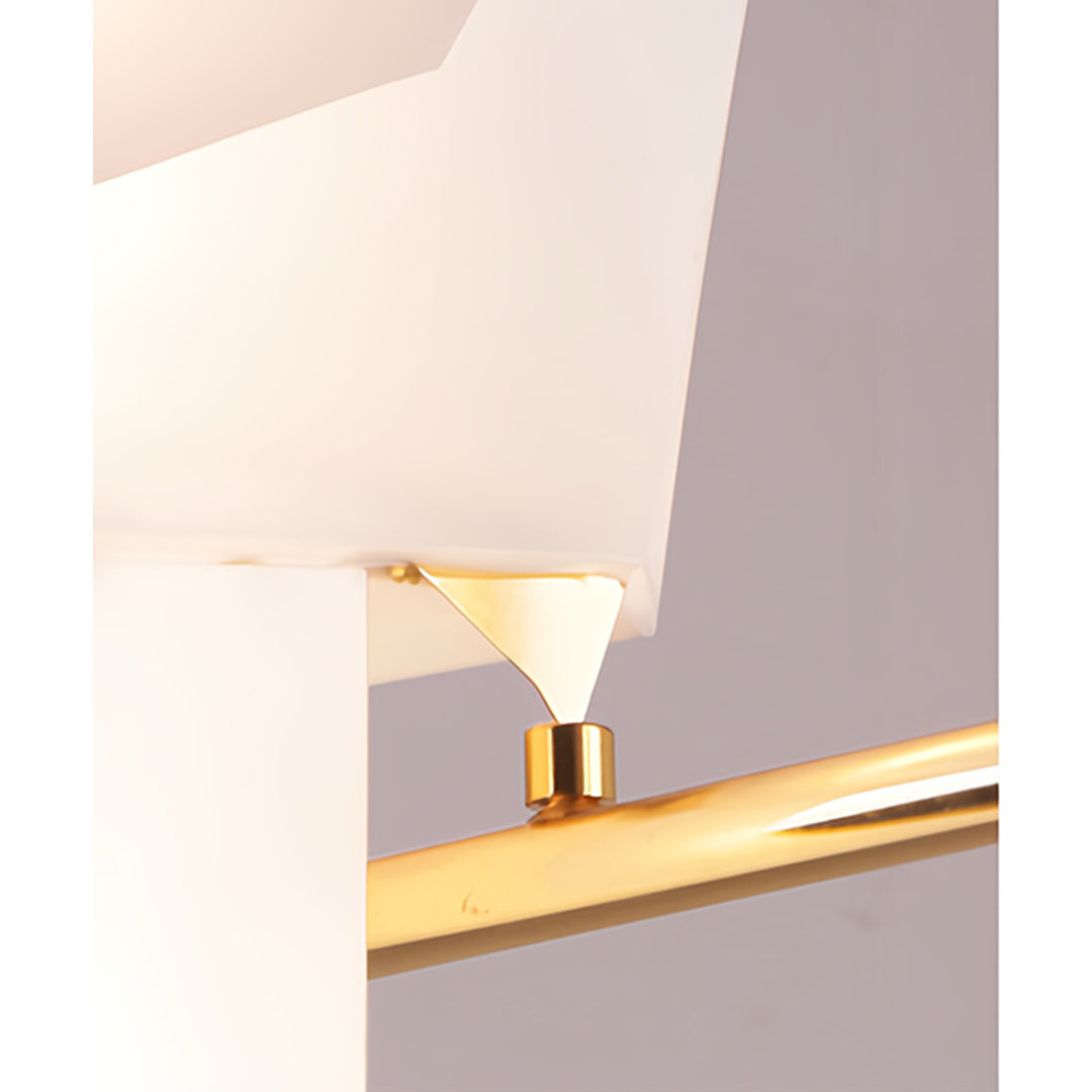 Origami Crane Wall Sconce — PP & Metal, Gold Accent, LED 6W, 3000K Warm White
