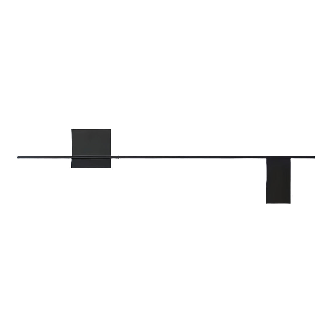 Minimalist Rectangular Linear Wall Sconce — Black Iron, LED, 3-Step Dimming (3000K/4000K/6000K), 5W–10W