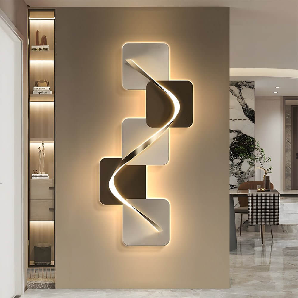 USB-Powered Geometric LED Wall Art - Decorative Wall Painting