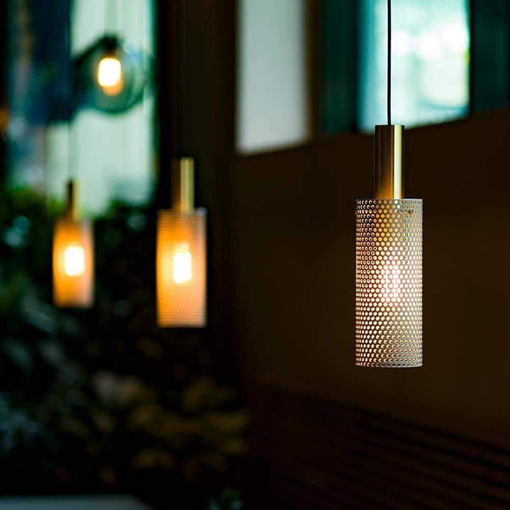 Cylinder Mini Pendant Light — Black or White Metal, LED, 1-Light, E26/E27, 5W, Adjustable Cord