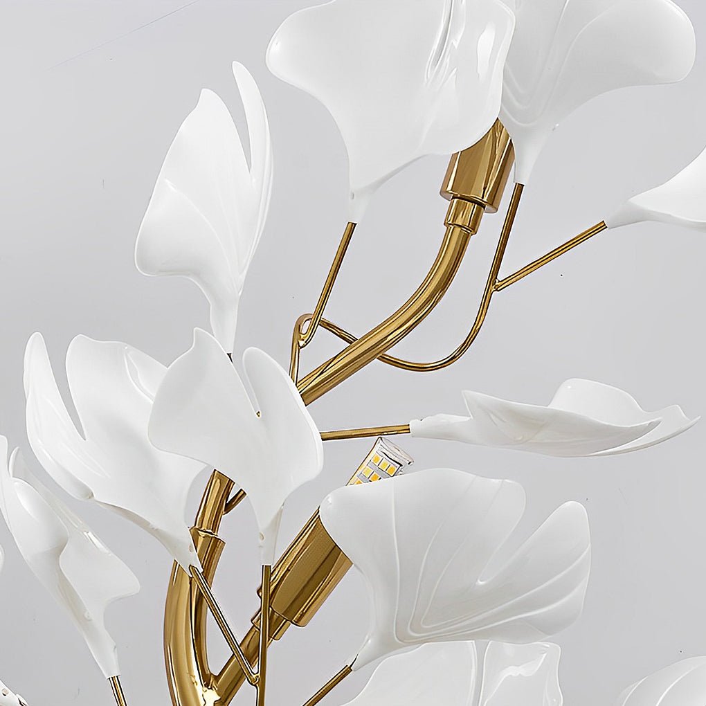 Ginkgo Leaf Branch Wall Sconce — Gold Iron, Acrylic, G9, 3-Step Dimming (3000K/4500K/6000K)