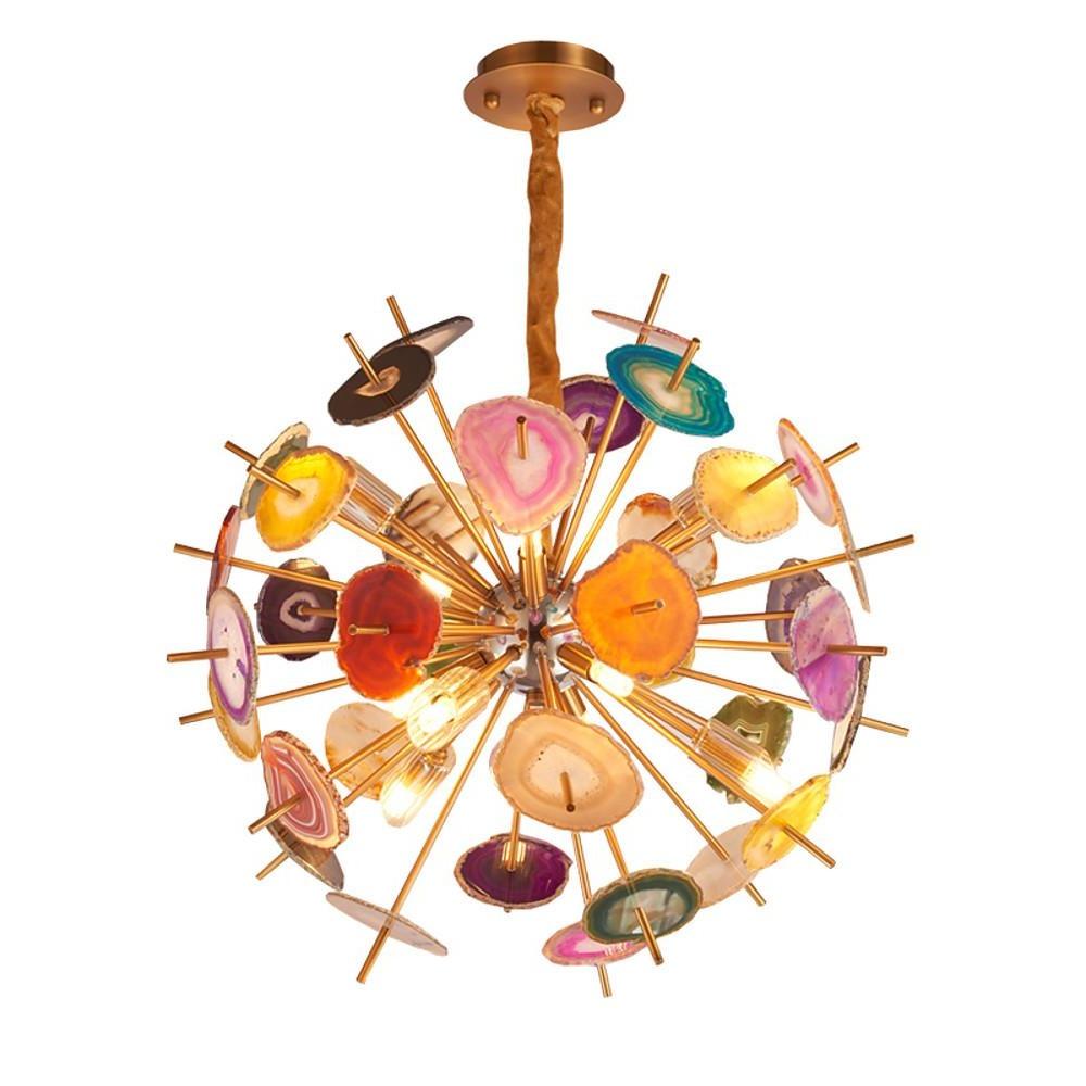 3-Globe Colorful Chandelier — Modern LED, G9, 12-Light or 24-Light, 24"–31" Diameter