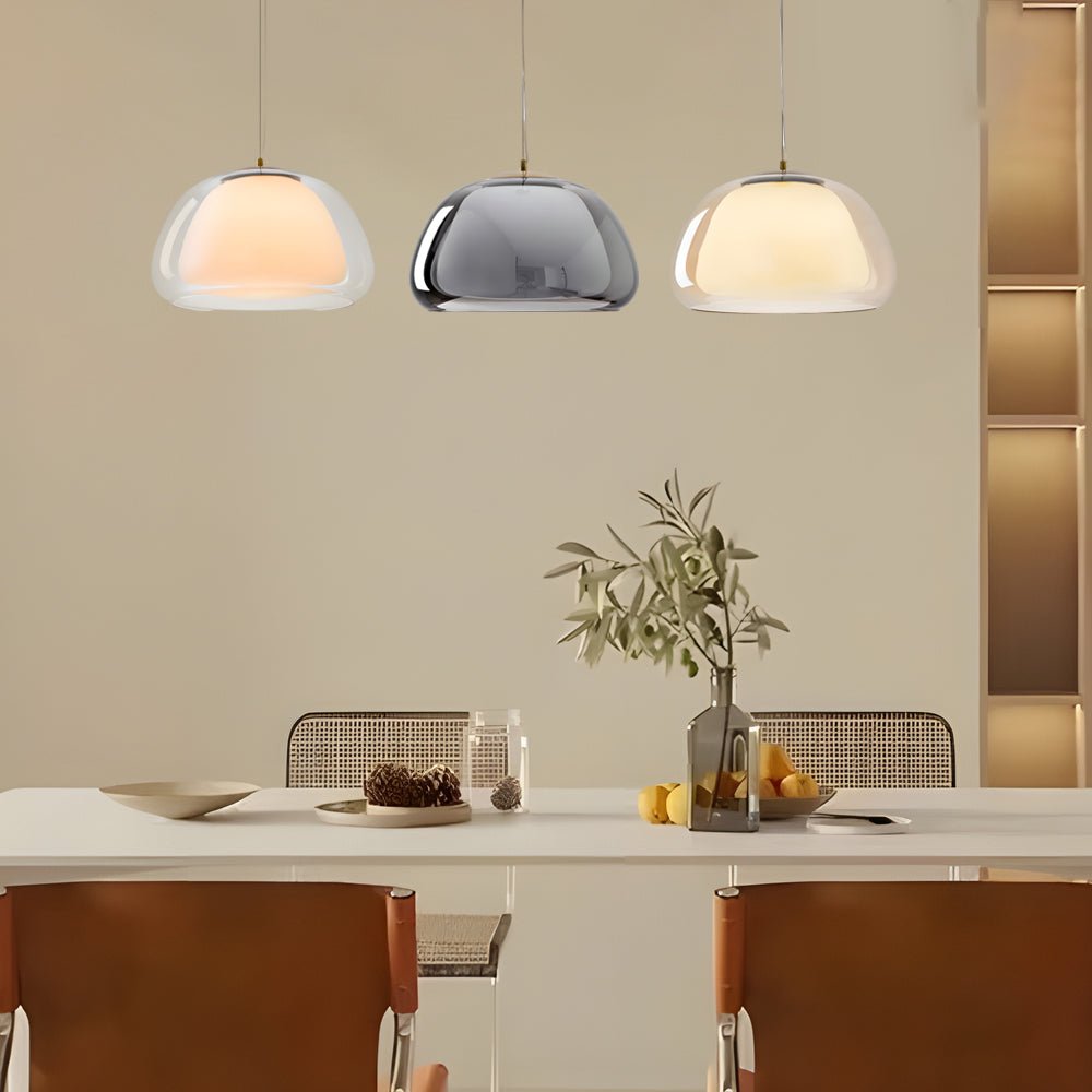 Jelly Glass Mini Pendant — Iron and Glass, Three-Step Dimming, 3000K/4500K/6000K, 9.8" Diameter