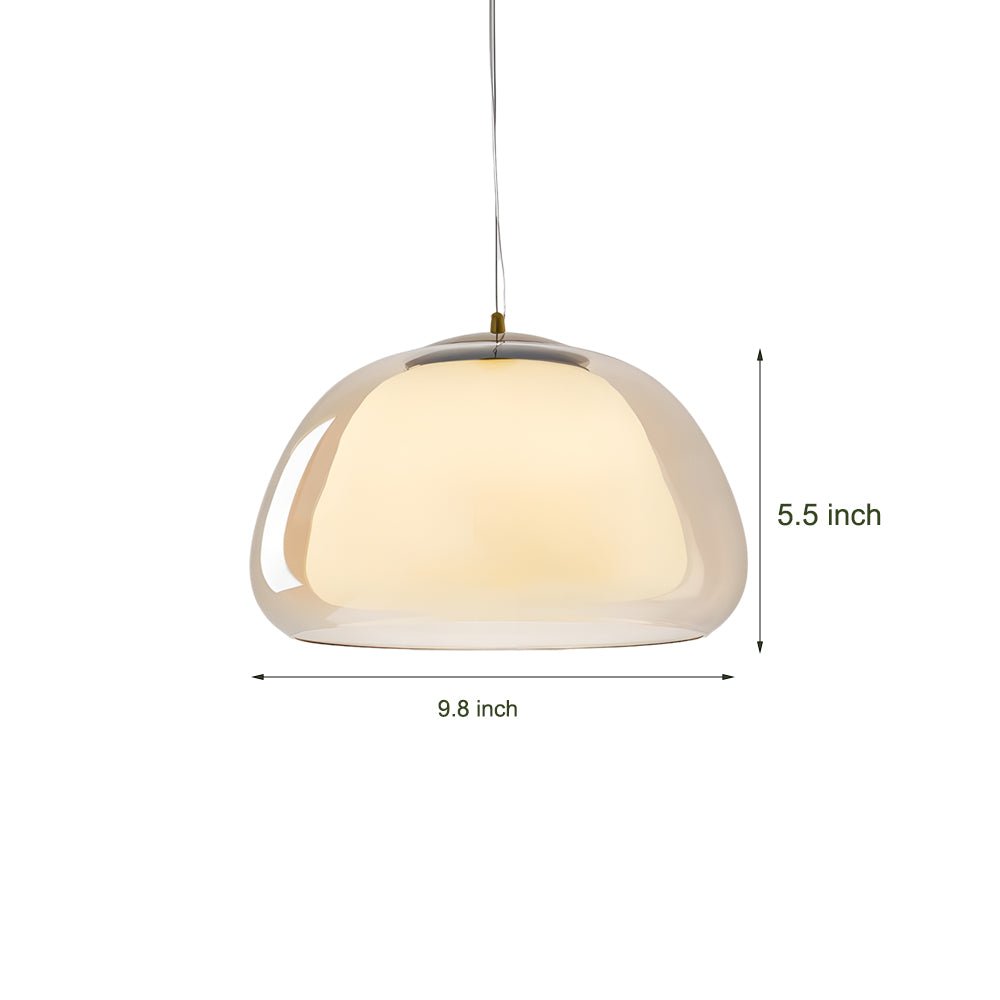 Jelly Glass Mini Pendant — Iron and Glass, Three-Step Dimming, 3000K/4500K/6000K, 9.8" Diameter