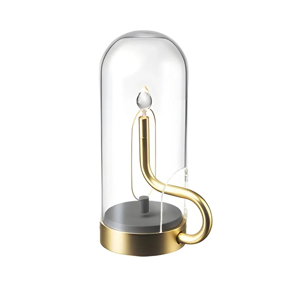 HYMN Accent Table Lamp with Glass Dome - LED Candle Luxe