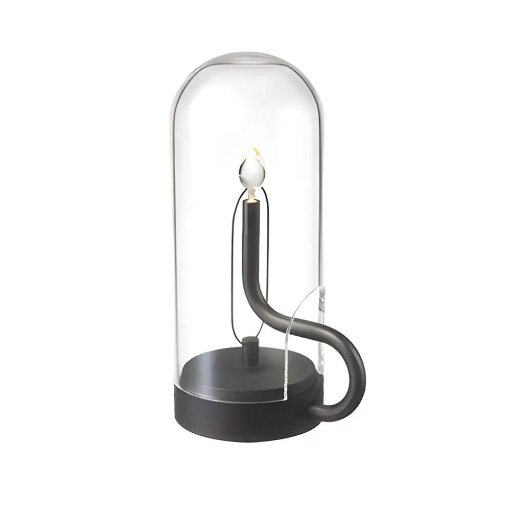HYMN Accent Table Lamp with Glass Dome - LED Candle Luxe