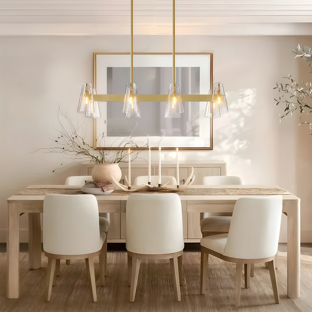 Modern Cluster Chandelier — All-Copper Frame, Acrylic Shade, G9, 6- or 8-Light, Copper / Chrome / Black