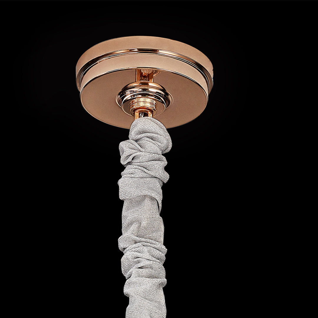 French Luxury Crystal Chandelier — Champagne Gold, Glass Fringe, 3-Step Dimming, Adjustable Cord, Six Models