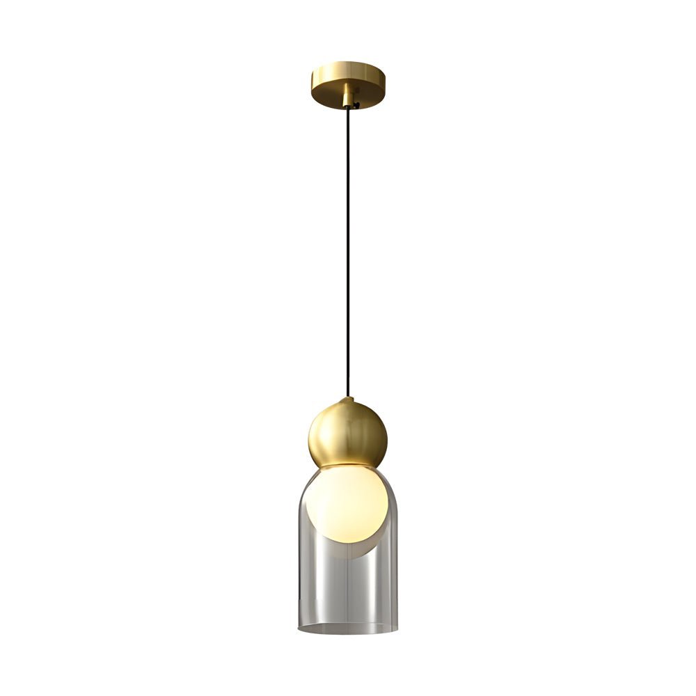 Glass Gourd Mini Pendant — Copper and Glass, E27, 3-Step Dimming (3000K/4500K/6000K), 70.9" Cord