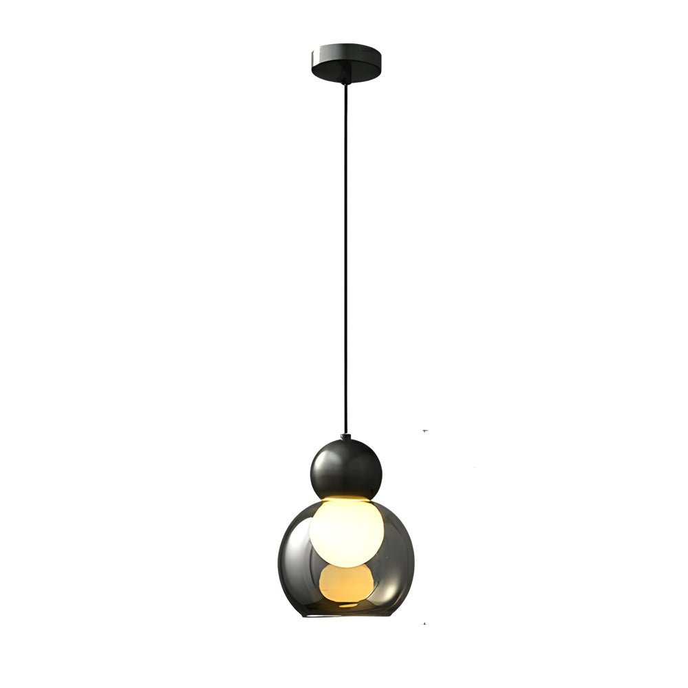 Glass Gourd Mini Pendant — Copper and Glass, E27, 3-Step Dimming (3000K/4500K/6000K), 70.9" Cord