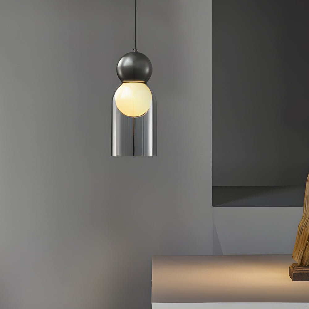 Glass Gourd Mini Pendant — Copper and Glass, E27, 3-Step Dimming (3000K/4500K/6000K), 70.9" Cord