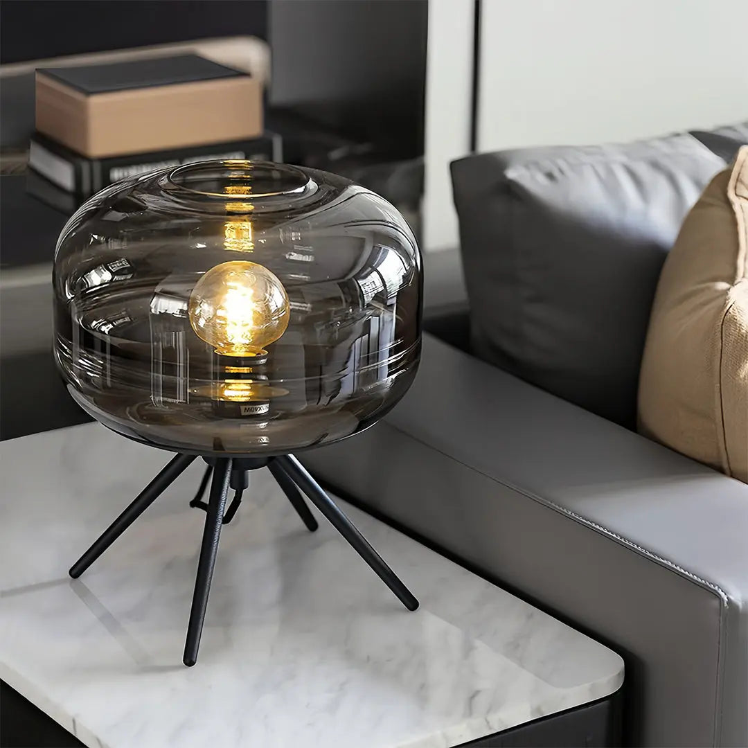 Modern Nordic Small Glass Table Lamp with Four Legs - Accent Lighting Luxe
