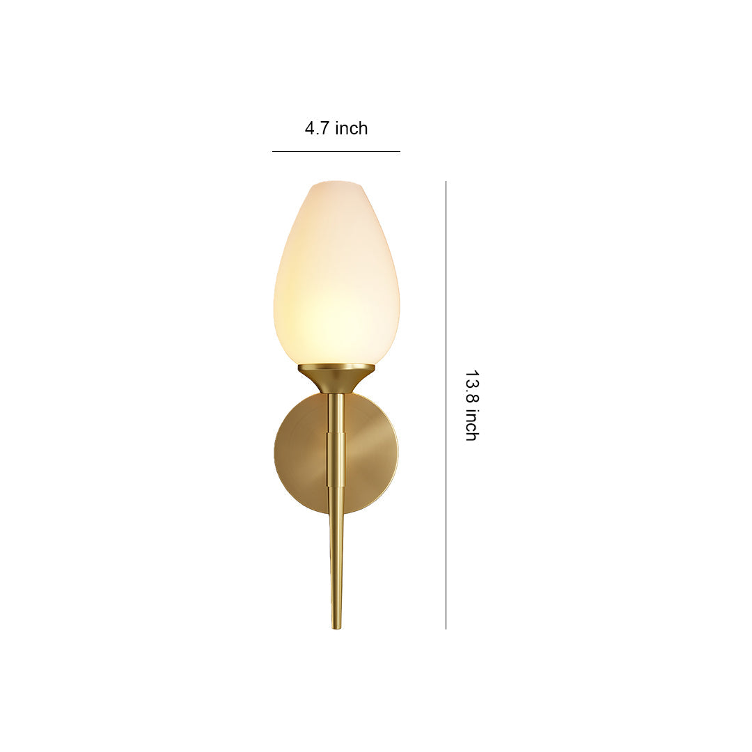 Single-Head Glass Wall Sconce — Full Copper Frame, Clear Glass Shade, G9, Hardwired, Black / Copper / Nickel