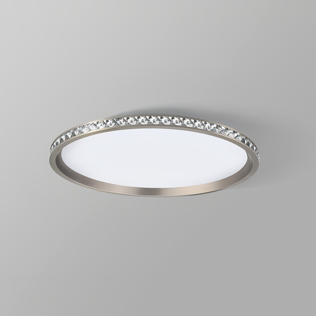 Ultra-Thin Round Flush-Mount LED Ceiling Light — Aluminum, Acrylic, 40–60cm, 76–116W, 3-Step Dimming, Eye Protection