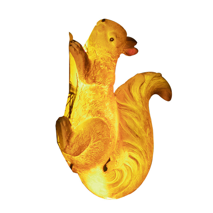 Squirrel Solar Garden Light — Resin, LED 5W, IP54 Weatherproof, Warm White, Dusk-to-Dawn