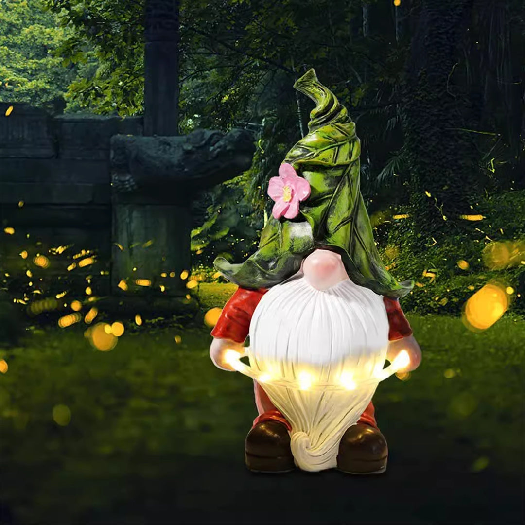 Solar Gnome Garden Novelty Lights — Resin, LED, Dusk-to-Dawn, IP44, 4 Designs