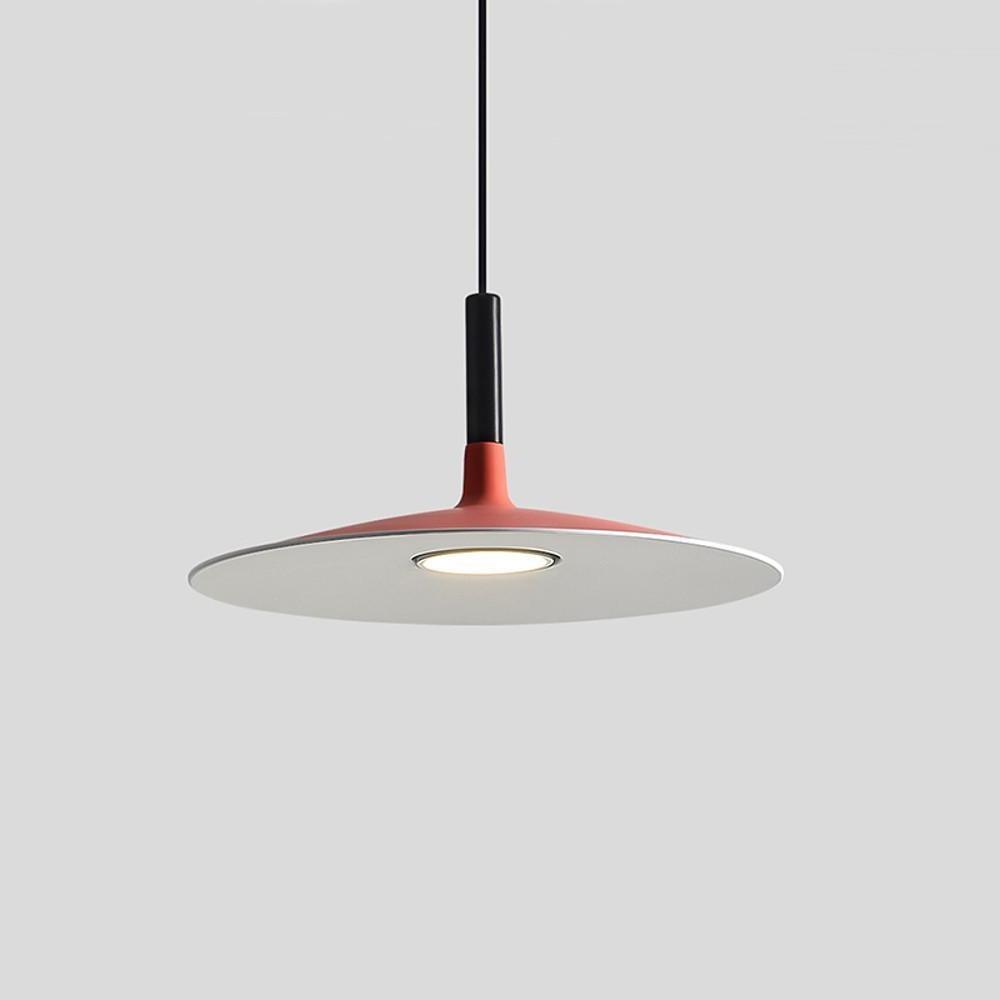 Minimalist Circular LED Mini Pendant — Metal, 5W, 10" Diameter, 3000K / 6000K