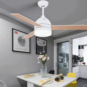 Nordic Ceiling Fans with Lights - Electroplated Metal and Acrylic LED Design Luxe