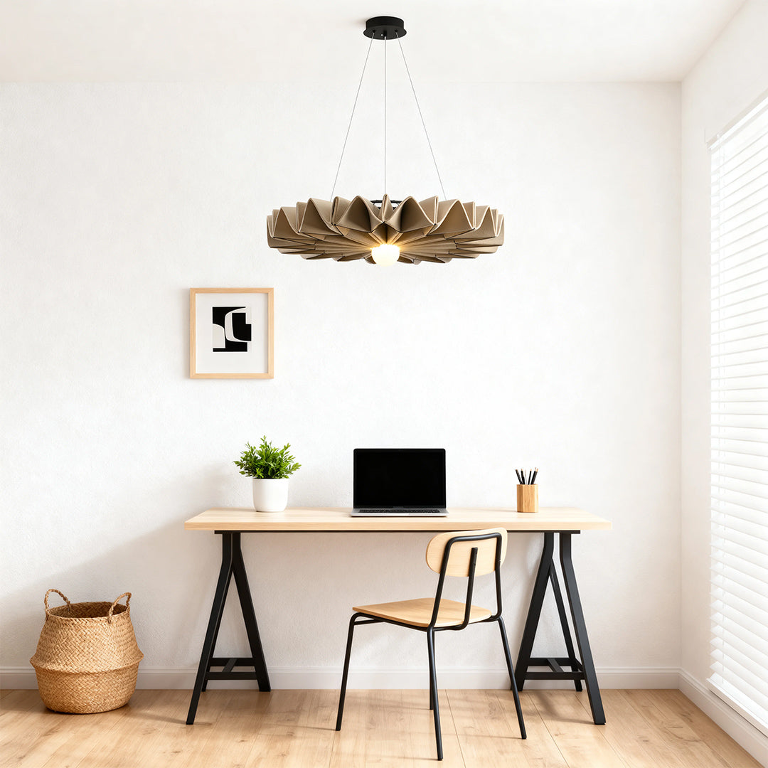 Large-Diameter PET Felt Pendant — Minimalist, Sound-Absorbing, E27, 24"–40" Sizes