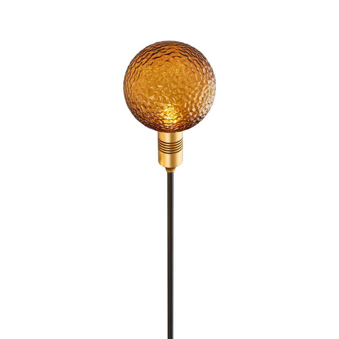 Reed-Shaped Glass Sphere Path Light — Aluminum, LED, IP65, 28"–55.5" Heights, Brown / Green / Clear