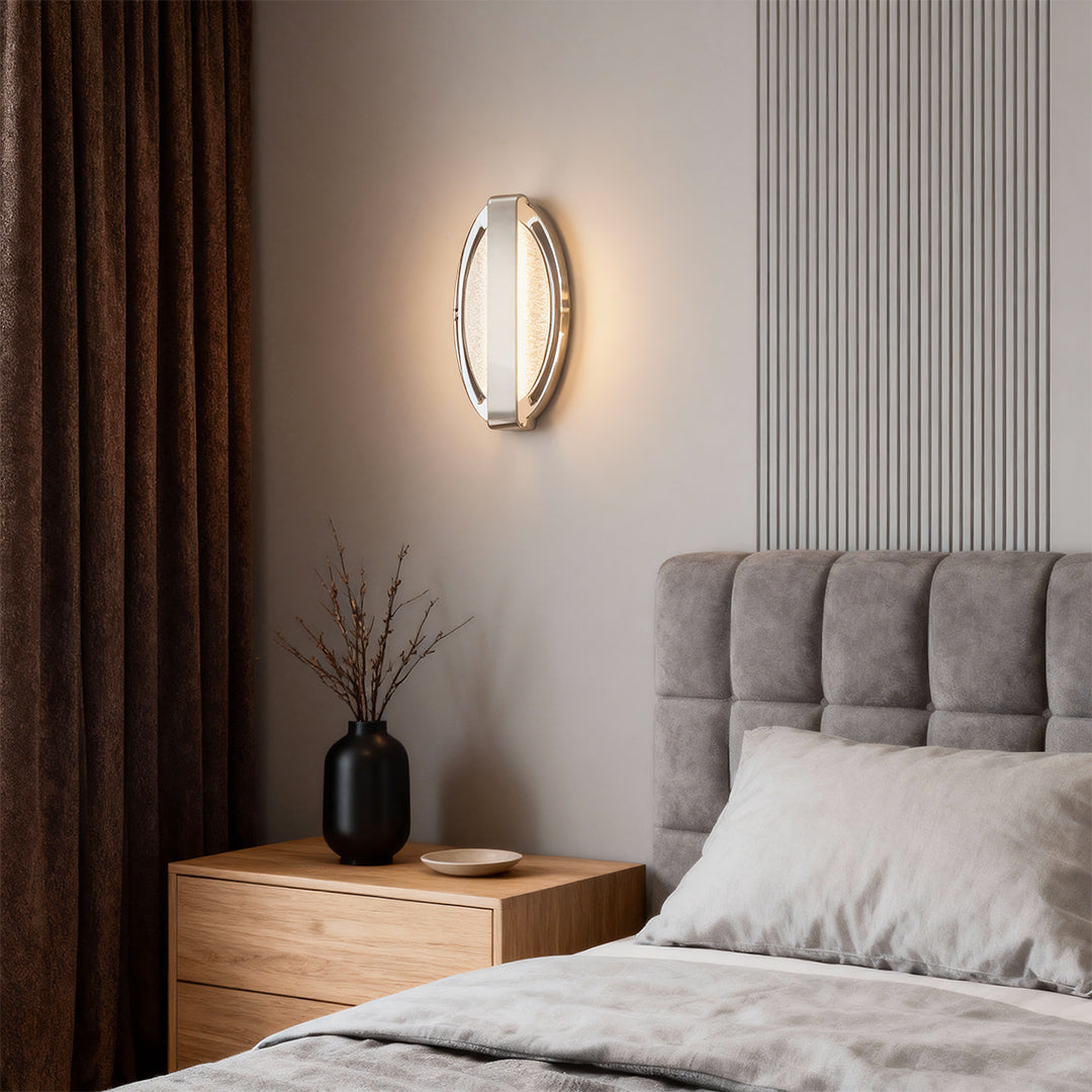 Minimalist Gold Wall Sconce — Aluminum and Acrylic, LED, Three-Step Dimming (3000K/4500K/6000K)