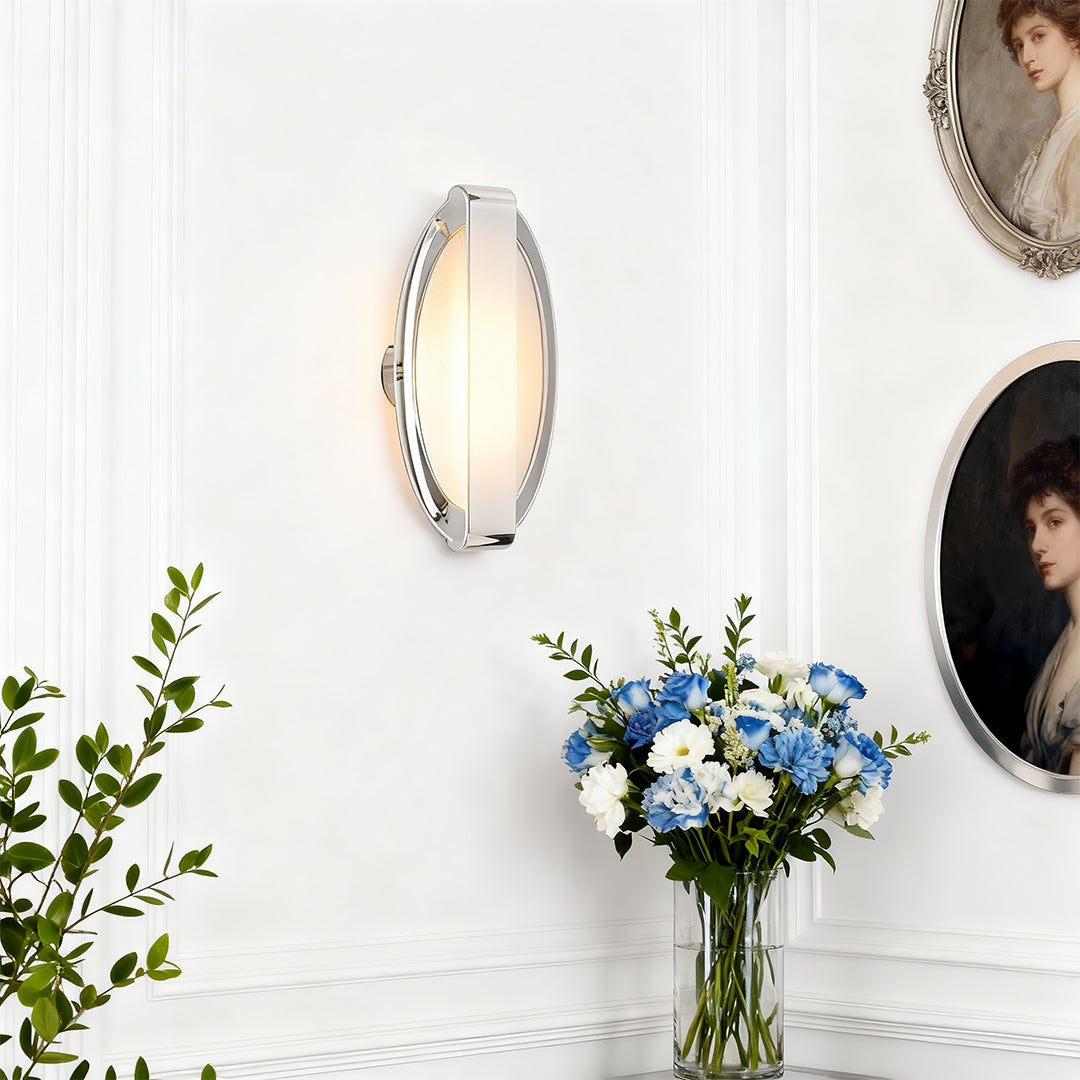 Minimalist Gold Wall Sconce — Aluminum and Acrylic, LED, Three-Step Dimming (3000K/4500K/6000K)
