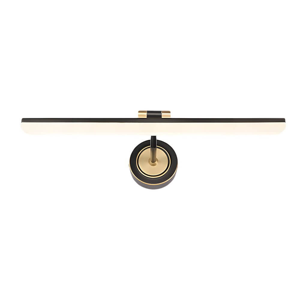 goldblack finish adjustable led vanity mirror light for bathrooms with rotatable flat bar