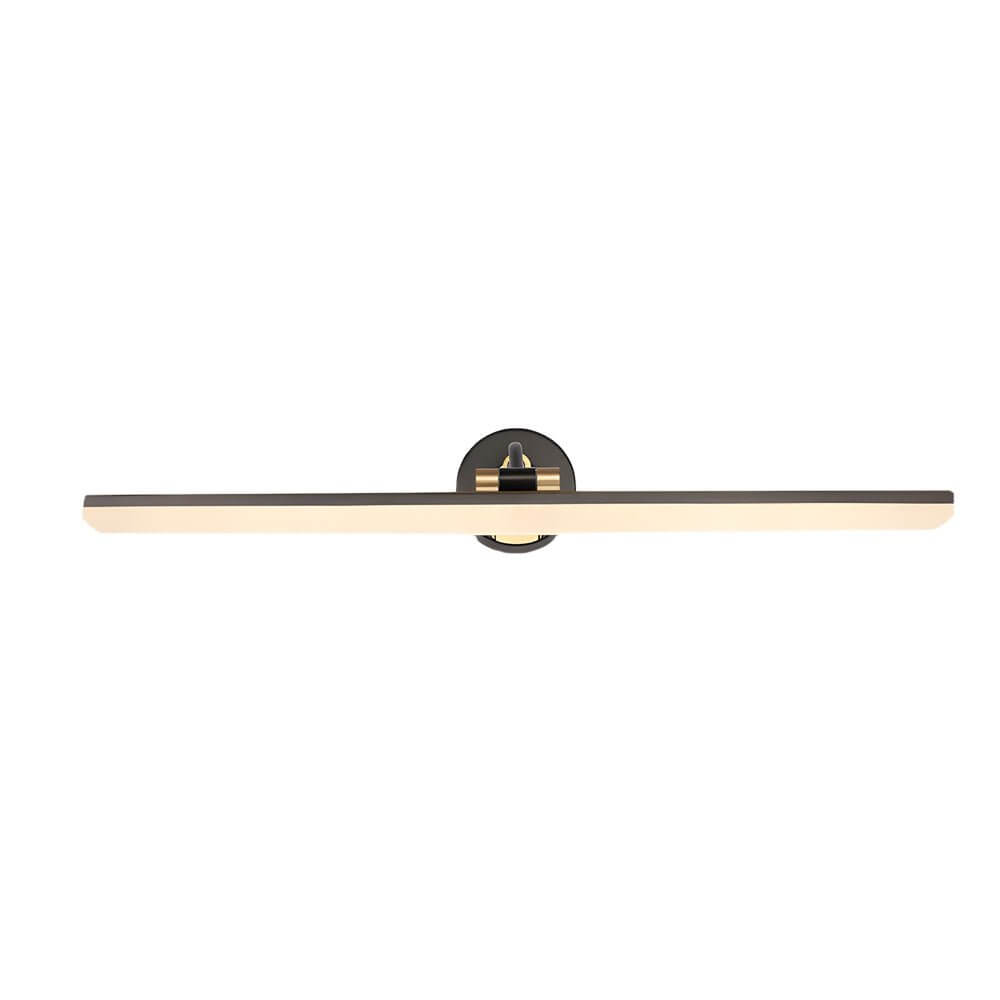 goldblack finish adjustable led vanity mirror light for bathrooms with rotatable flat bar